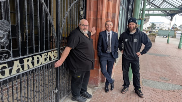 From left, Richard Ryan, Tom Mortlock-Jackson and Cllr Aidy Riggott