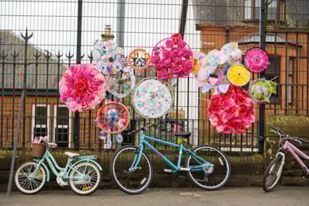 Artwork created by the children inspired by cycling
