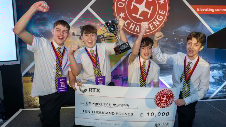 Kilmarnock Academy pupils crowned champions at the National Quadcopter challenge