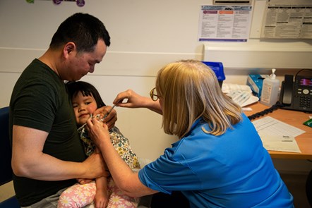 Image - Girl Getting Vaccinated - Covid-19 Vaccine - 6 months to 4 years - June 2023