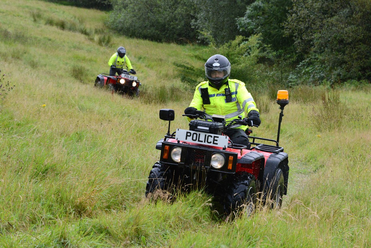 Rural patrols on quad bikes