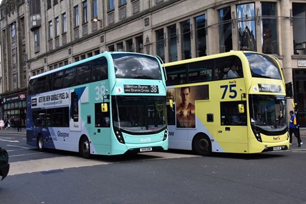 First Glasgow services travelling through Glasgow city Centre