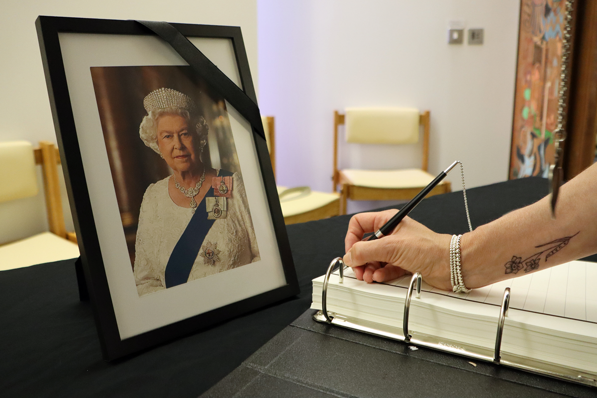 LCC's traditional book of condolence for HM Queen Elizabeth II