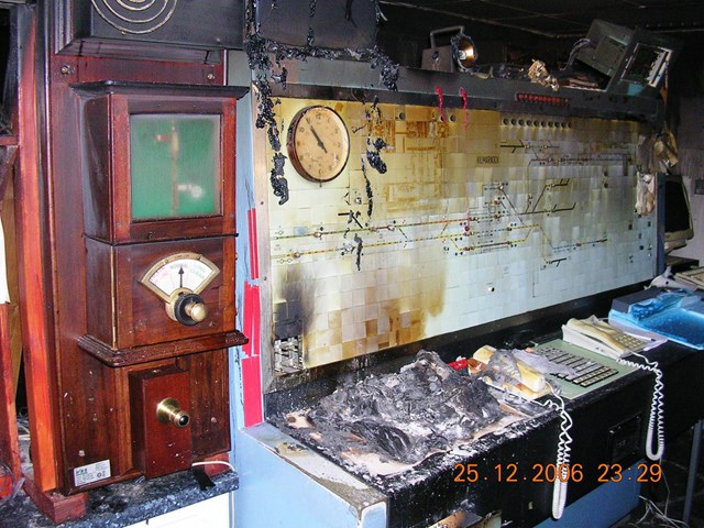 Fire damage to Kilmarnock signalling centre