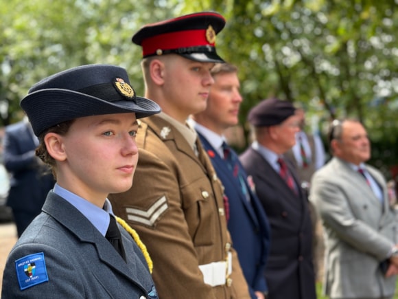 His Majesty's Lord-Lieutenant Cadets attended the flag raising ceremony to mark Armed Forces Day at County Hall.