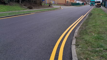 Craddock Road after resurfacing