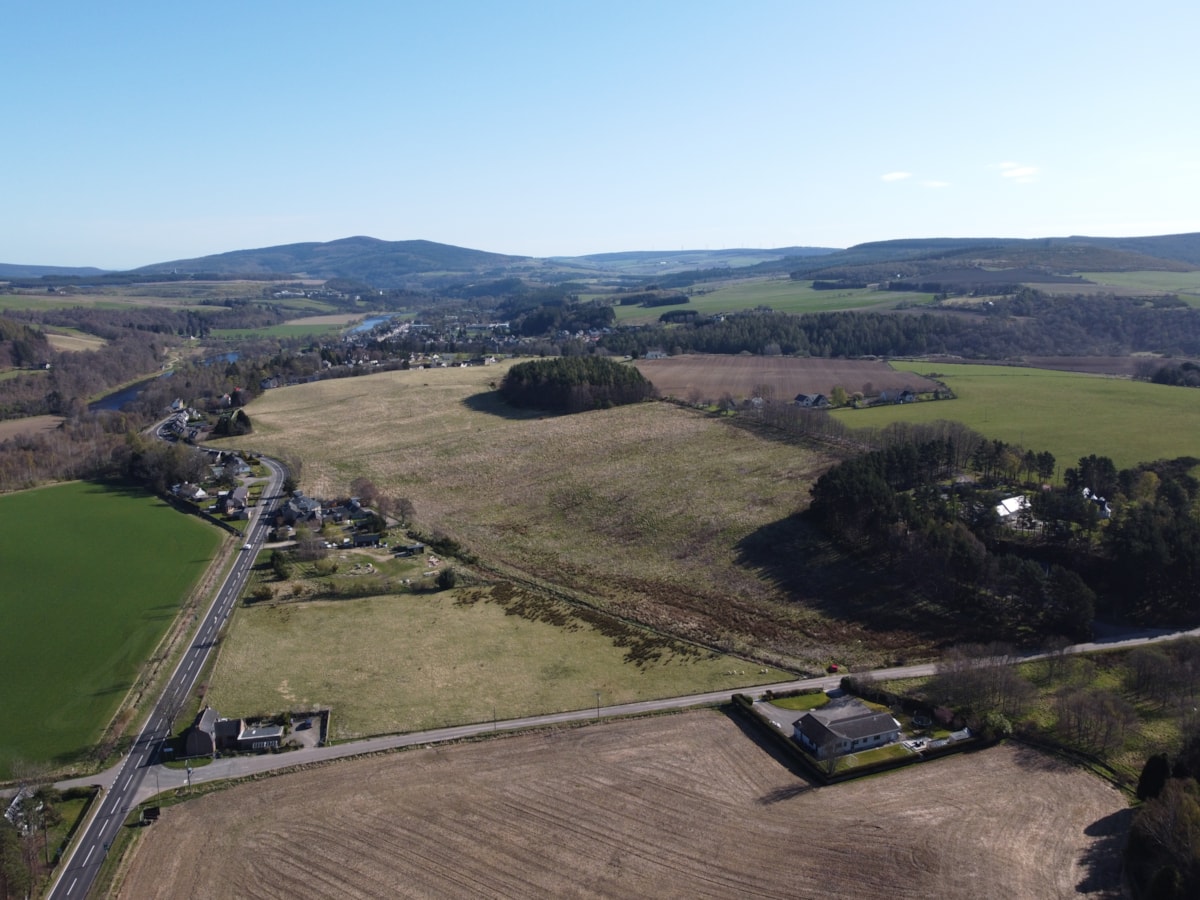 Area of land in Aberlour, Moray where the Speyview development will be situated.