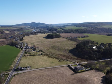 Area of land in Aberlour, Moray where the Speyview development will be situated.