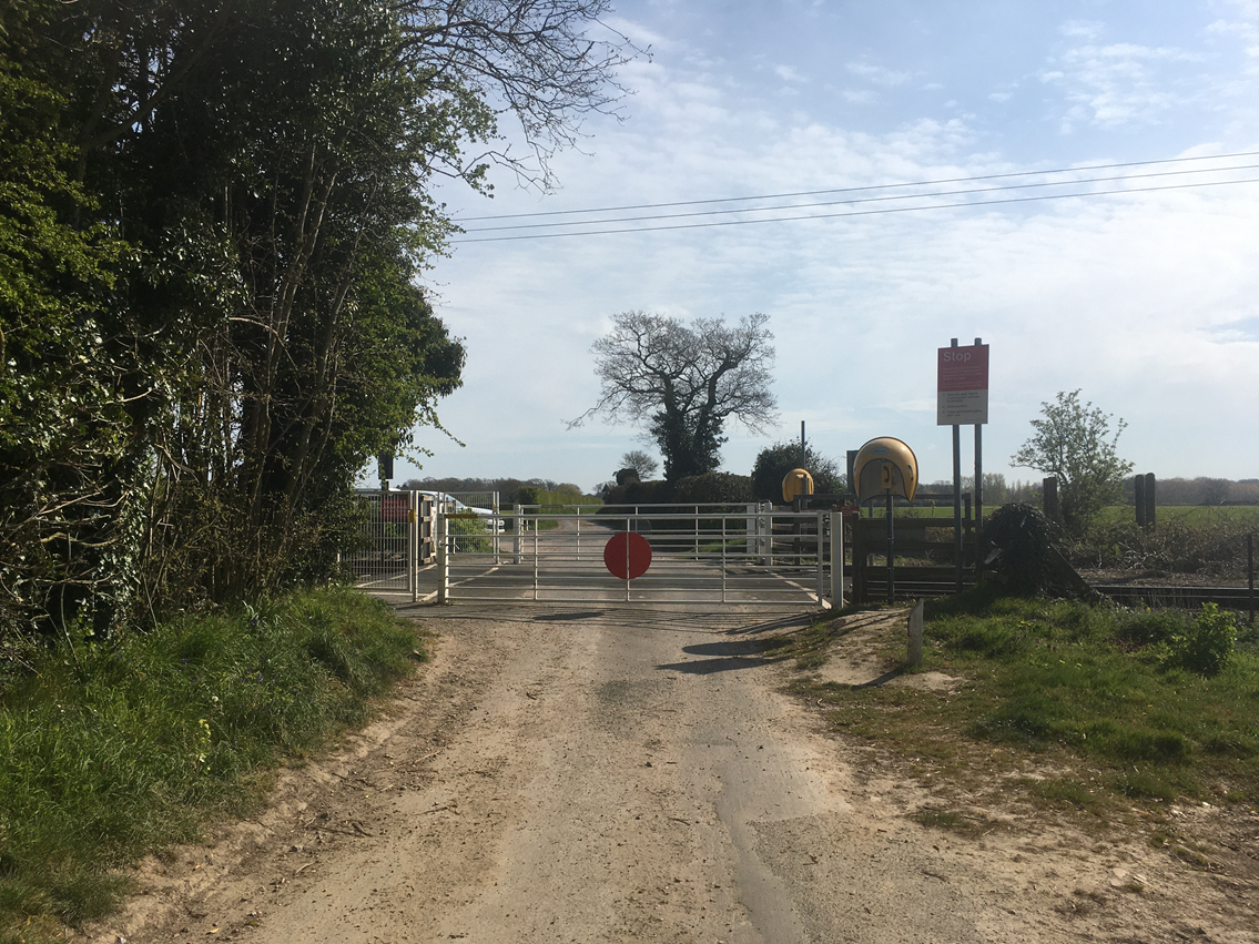 Belaugh Lane level crossing before the work