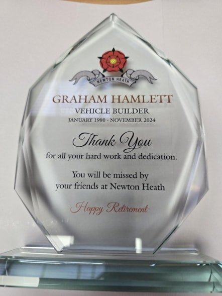 Image shows tribute given to Graham Hamlett