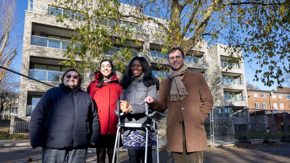 Cllr Woolf, Executive Member for Homes and Neighbourhoods alongside Hillrise ward councillors