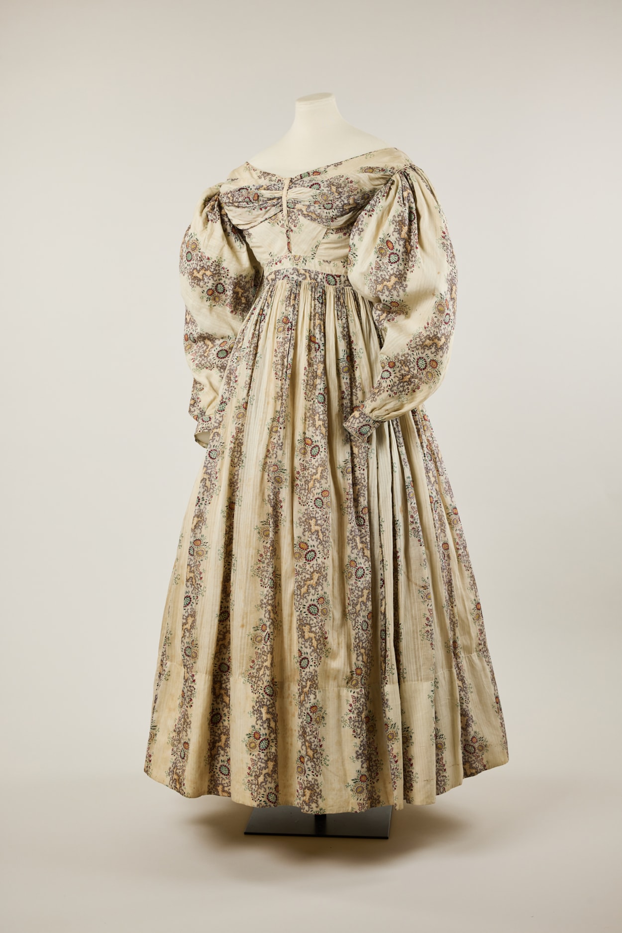 Feeding dress 1: One item on display is a dress worn for feeding nearly 200 years ago. Although it might look like a typically restrictive dress from the 1830’s, a closer look reveals it has been adapted for a mother to breastfeed her baby through a cleverly concealed opening.