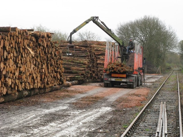 Timber freight in Devon: Disused freight line brought back to use for timber freight