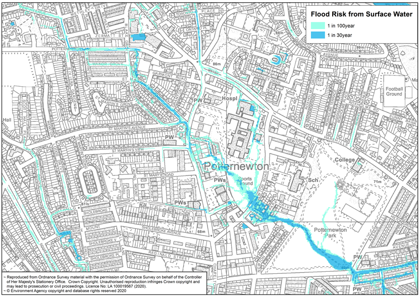 Potternewton residents and businesses invited to share their views on flood risk options : mapoffloodingarea-forwebsite.png