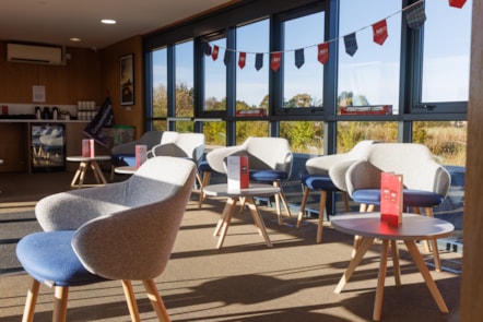 Inside the new LNER First Class Lounge at Leuchars, LNER