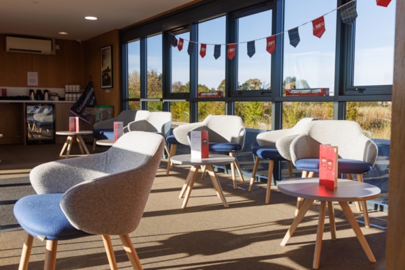 Inside the new LNER First Class Lounge at Leuchars, LNER