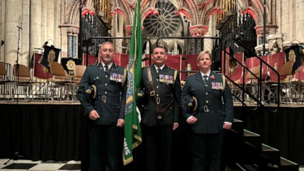 David Graham, Stu Storey and Marianne Walton   at Durham's Festival of Remembrance