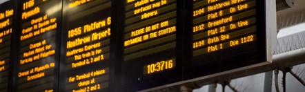 Departure board Paddington