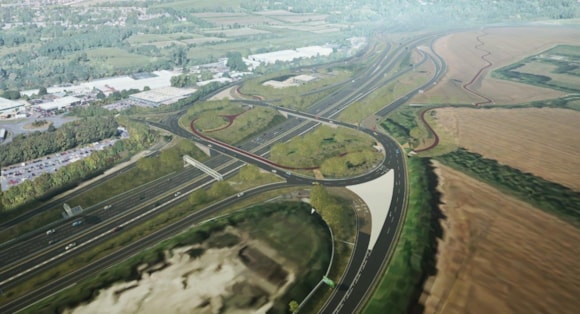 Greenlight for £290M improvements to M3 to support over 2,000 homes in Winchester: HighresScreenshot00002-revB