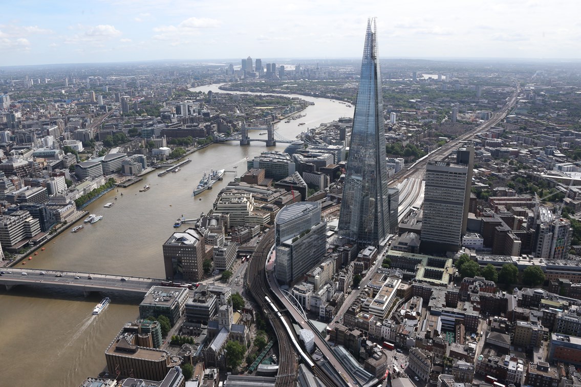 Thameslink Programme - Aerial view of London Bridge 7: London Bridge from the air, summer 2015, redevelopment courtesy of the Thameslink Programme