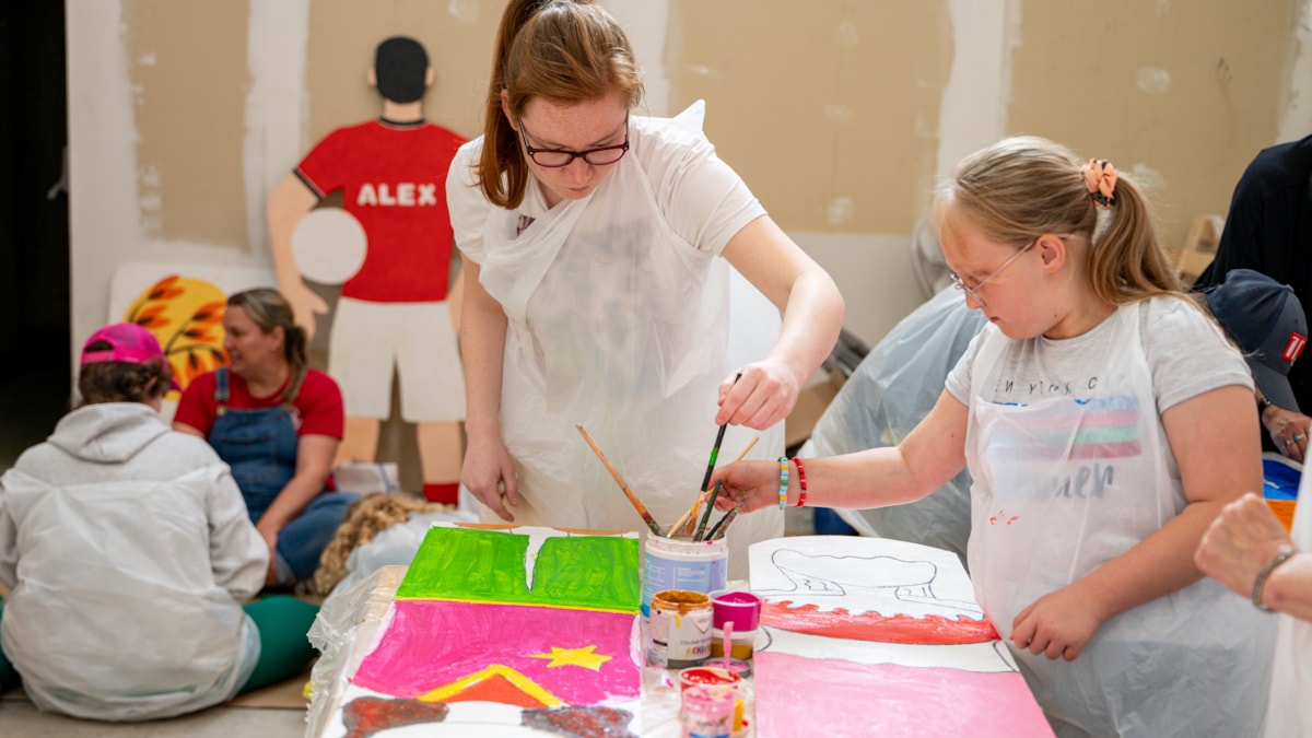 Young people supported by Cheshire Buddies are creating large-scale artwork as part of the Train Buddies project, which will be displayed at Crewe station