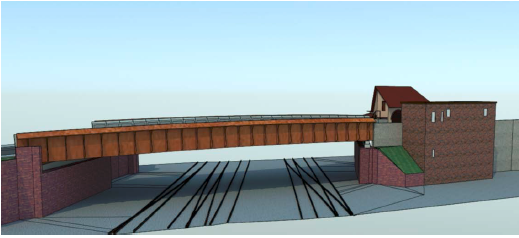 Artist impressions of new Bridge Street Road Bridge