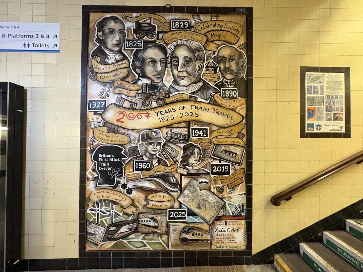 Railway 200 mural at Leamington Spa-2