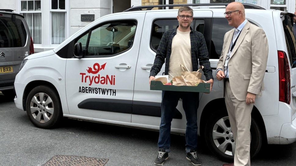Deputy Minister for Transport Mark Hooper at the TrydaNi car sharing scheme in Aberystwyth 2