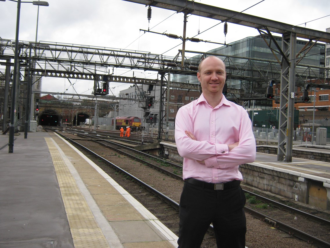 LONDON RAIL INDUSTRY UNITES TO LAUNCH 18-MONTH WORK PLACEMENT SCHEME: Karl Grewar is a graduate at Network Rail on a secondment to London Travelwatch