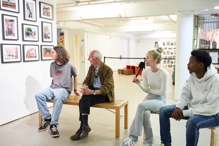 Care Creatives: Artist Peter Mitchell who worked with members of the Care Creatives on a year-long photography and film project as part of his high-profile exhibition at Leeds Art Gallery which featured a series of poignant images of Leeds from the 1970s and 1980s.