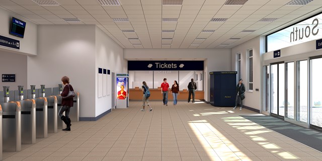 Bromley South Interior: Artist's impressions showing how station at Bromley South could look following a multi-million pound investment to improve accessibility and the overall station environment