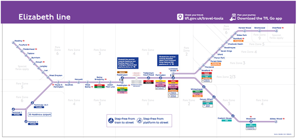 TfL Image - Elizabeth line map May 22