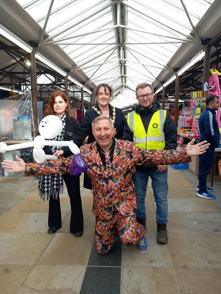 Mayor of Dudley at Dudley Market Halloween event