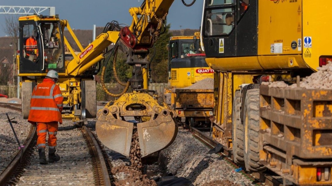 Amended passenger services between Derby and Chesterfield this weekend due to drainage upgrades: Drainage work-25