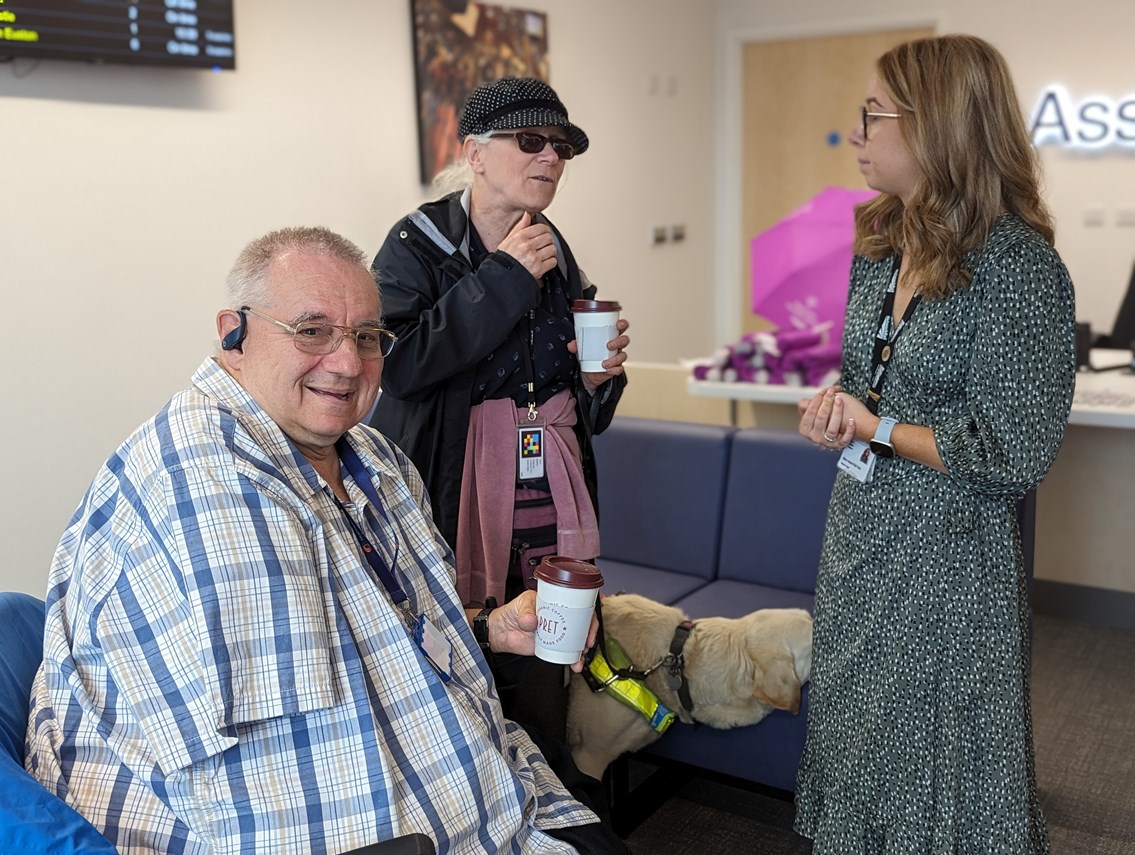 Some of the first users of Manchester Piccadilly Assisted Travel Lounge