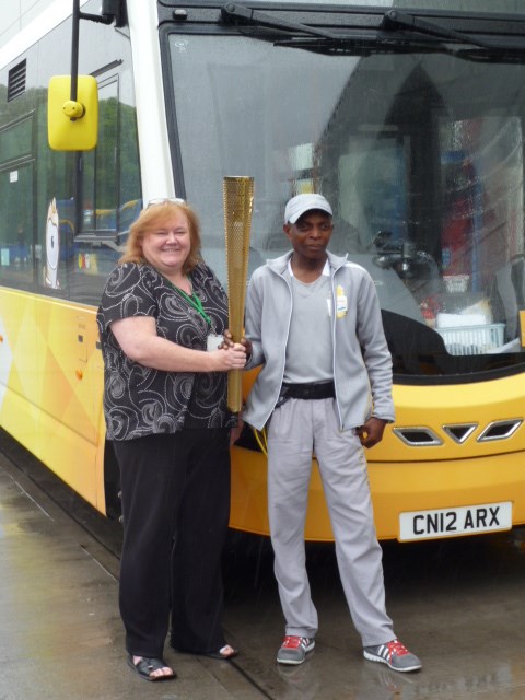 Cornel Grant working at the Commonwealth Games in Manchester