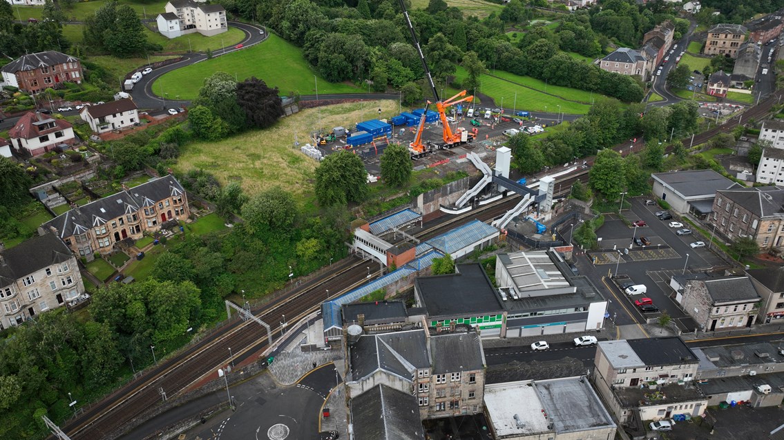 Port Glasgow AfA bridge craned in DRONE PIC (5)