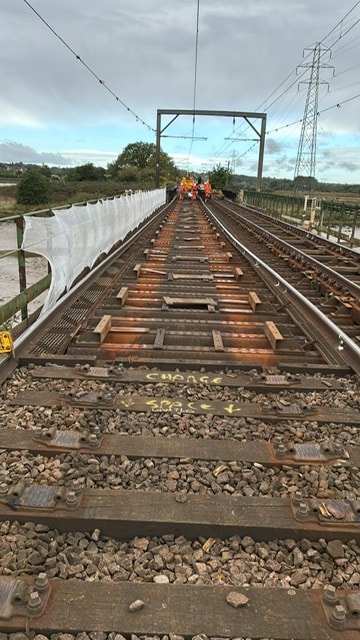 Old wheel timbers removed