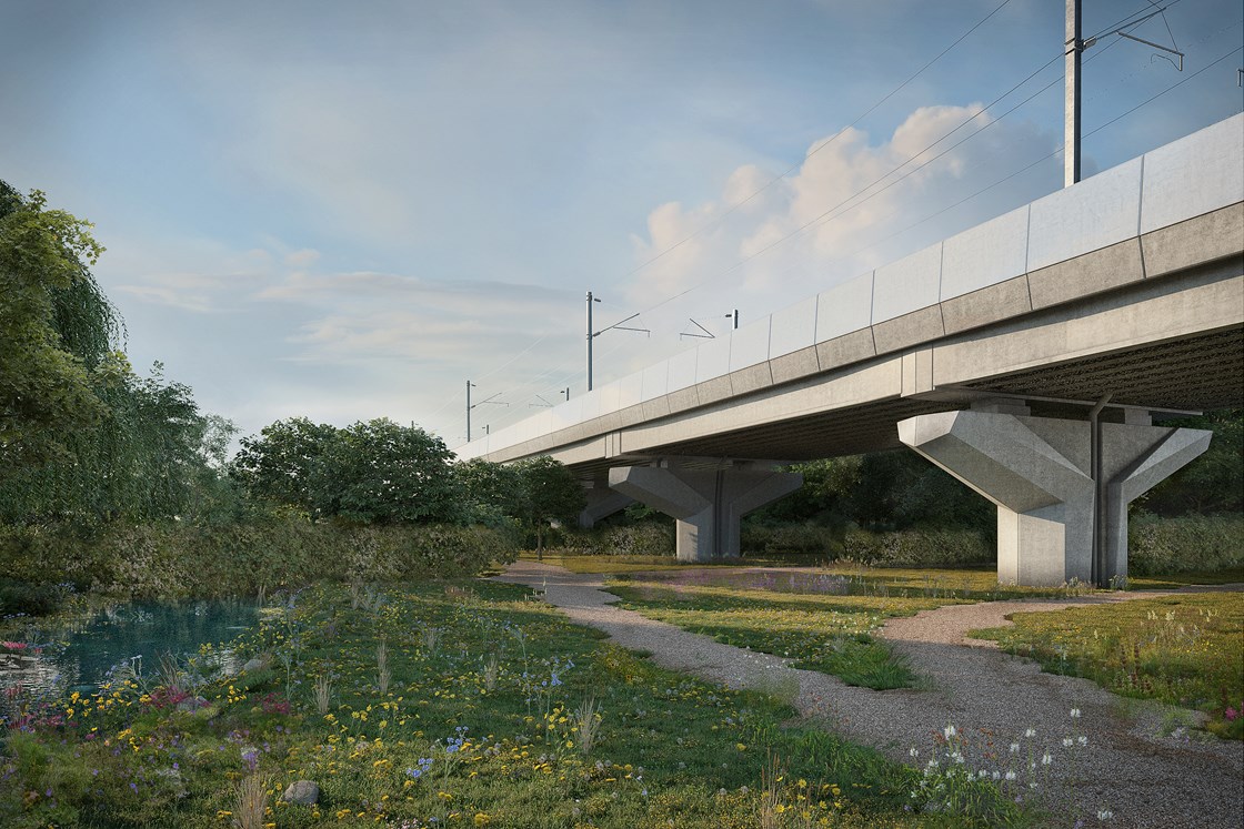 Balsall Common viaduct - landscape option - additional woodland