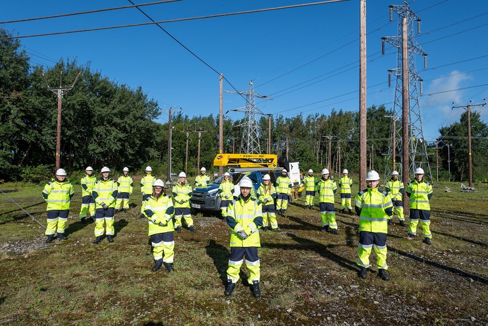 The current intake of Electricity North West apprentices 