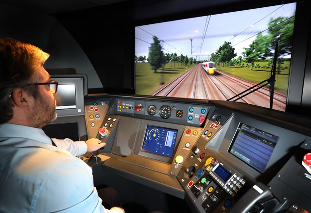 View from LNER driver simulator: View from LNER driver simulator