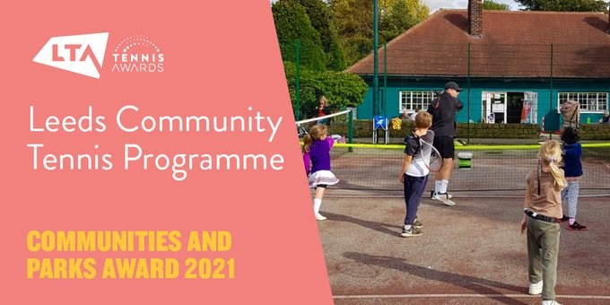 Leeds parks tennis coaching programme earns prestigious national award: Tennis award.jpg