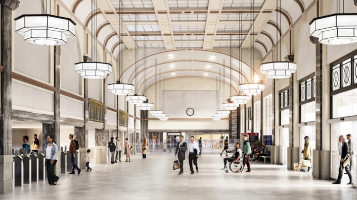 Cardiff Central station northern booking hall