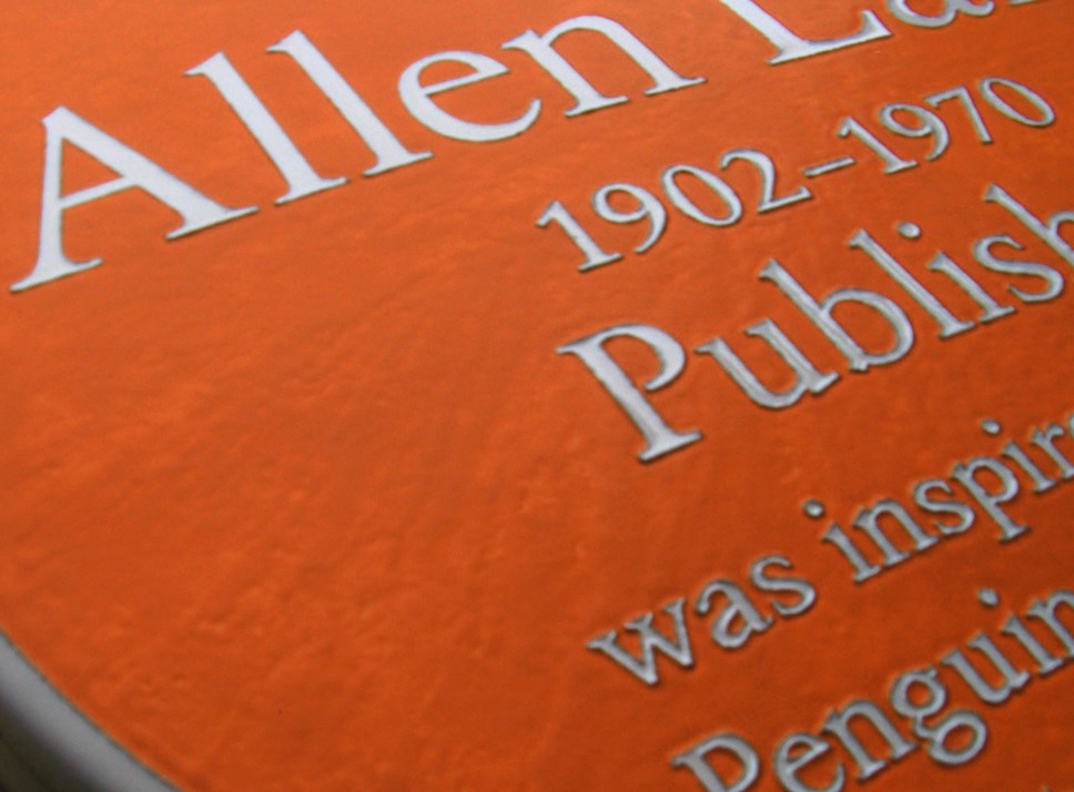 Allen Lane plaque