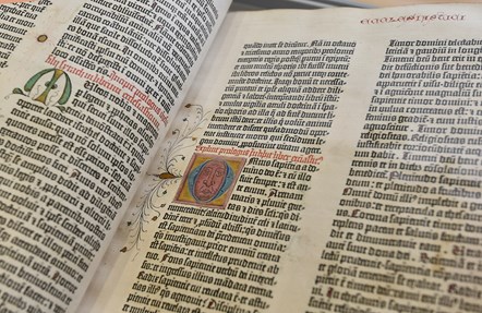 A copy of The Gutenberg Bible is believed to be included the new exhibition gallery at the National Library of Scotland