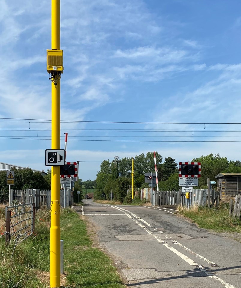 Level crossing cameras installed to catch motorists who endanger lives on the railway: Baylham level crossing RLSE crop-2