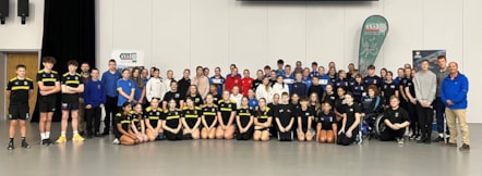 Young Ambassadors with Hywel Gibbs from sponsors Valero
