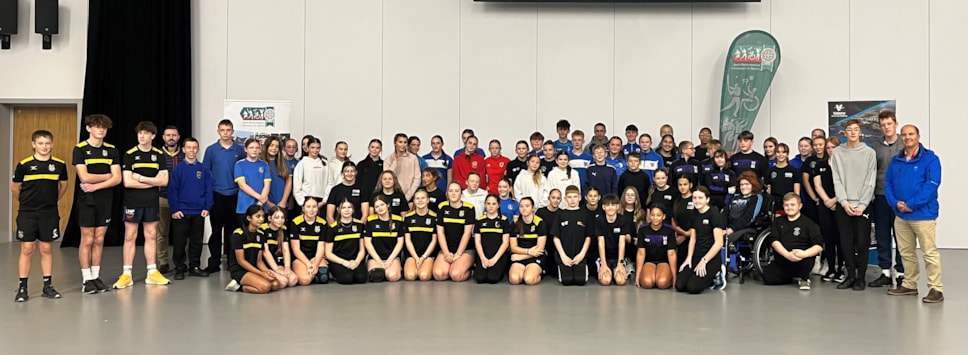 Young Ambassadors with Hywel Gibbs from sponsors Valero