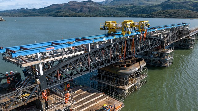 One step closer: Latest video and pictures show movement of new spans onto the iconic Barmouth Viaduct, North Wales: Barmouth viaduct work - hero image