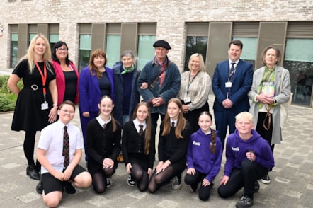 Sir Michael is welcomed warmly to the Barony Campus